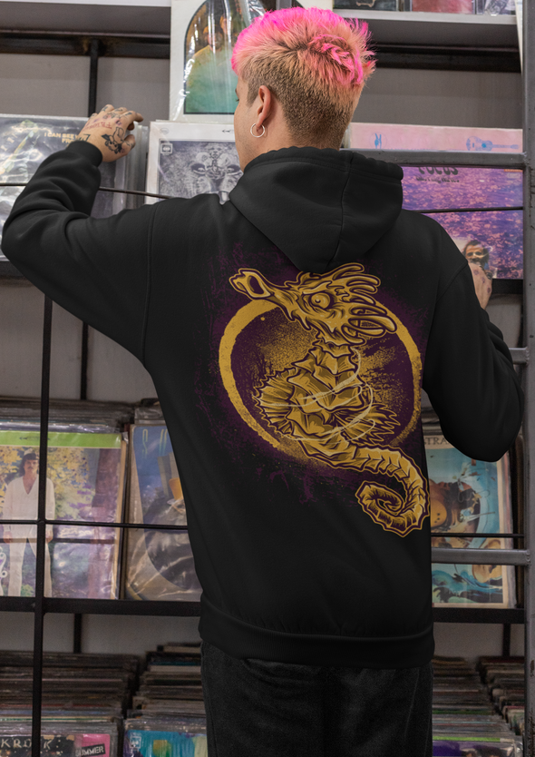 Unisex Sea Horse Printed Hoodie
