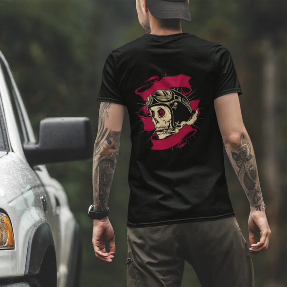 Skull Helmet Smoking Unisex T-shirt