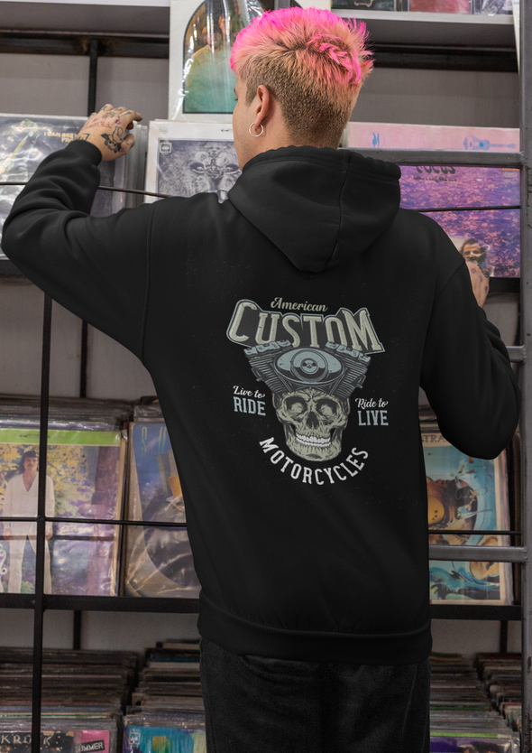 Motocross Rider Biker Printed Hoodie