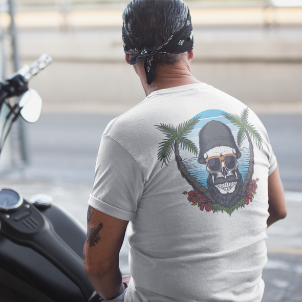 Skull With Beard And Moustache Unisex T-Shirt