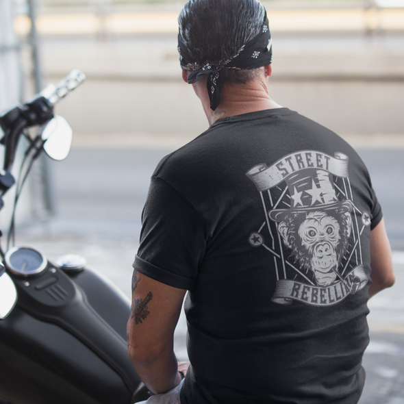 Unisex T-shirt With Monkey Hat Print