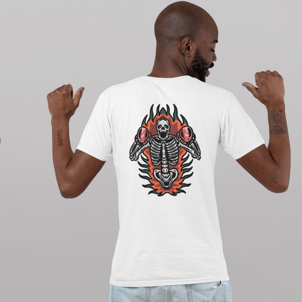 Unisex T-Shirt With Skull Boxing Print