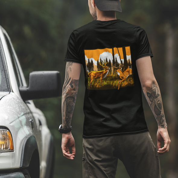 Unisex T-shirt With Hunting Print