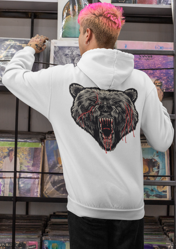 Unisex Bear Printed Hoodie