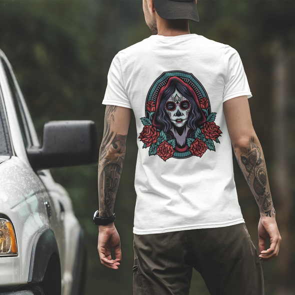 Dia De Los Muertos Girl Roses Unisex T-Shirt