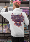 Unisex Owl Mystical with Skull Printed Hoodie