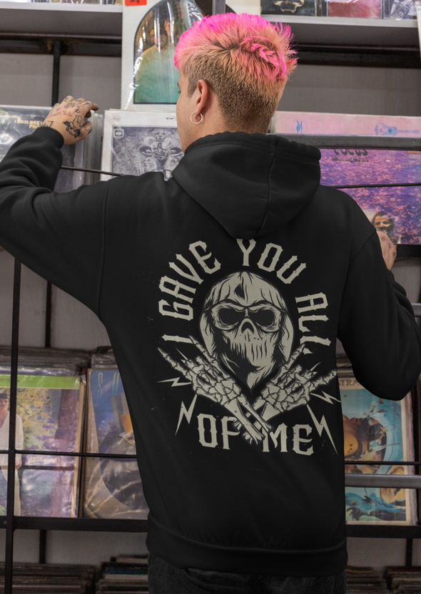 Unisex Skull Bandana Printed Hoodie