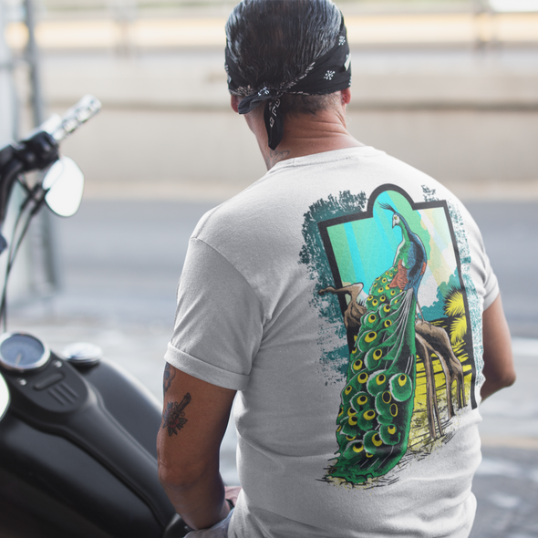 Unisex T-shirt With Peacock Print
