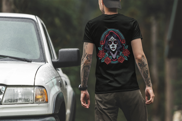 Dia De Los Muertos Girl Roses Unisex T-shirt