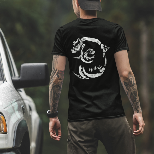 Silhouette Oriental Dragon Unisex T-shirt