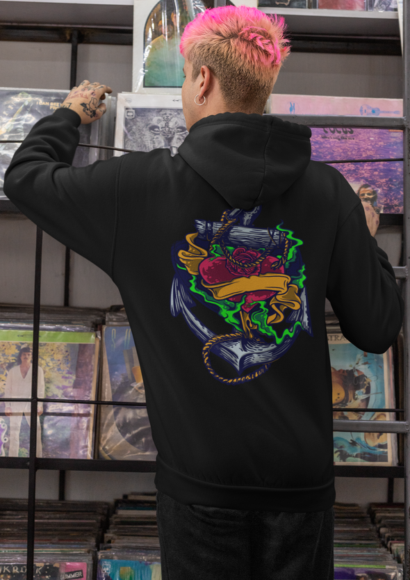 Unisex Heart Printed Hoodie