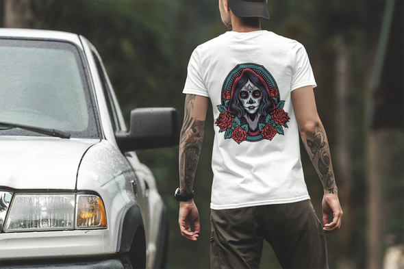 Dia De Los Muertos Girl Roses Unisex T-shirt
