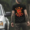 Unisex T-Shirt with Skull Fire Print