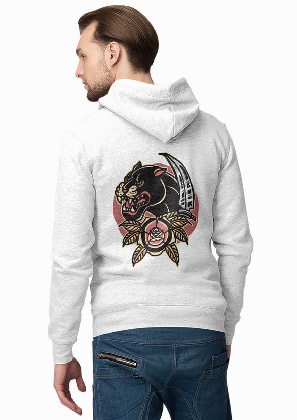 Unisex Rose Panther Printed Hoodie