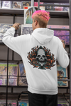 Flaming skull Printed Hoodie