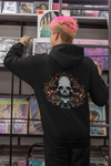 Flaming skull Printed Hoodie