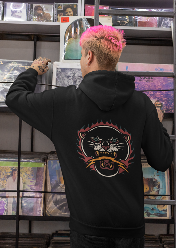 Burning Panther And Thunder Hoodie