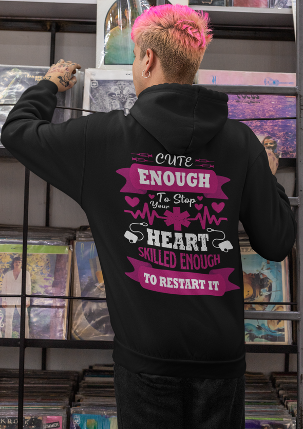 Unisex Nurse Typographic Printed Hoodie