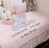 Customized Birth Info Blanket For Kids