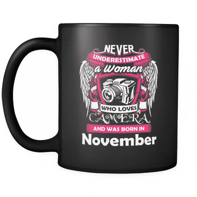 November Women Who Loves Camera Mug