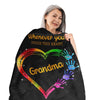 Whenever You Touch This Heart™ Blanket For Nana/Grandma/Mom