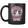 April Women Who Loves Pitbull Mug