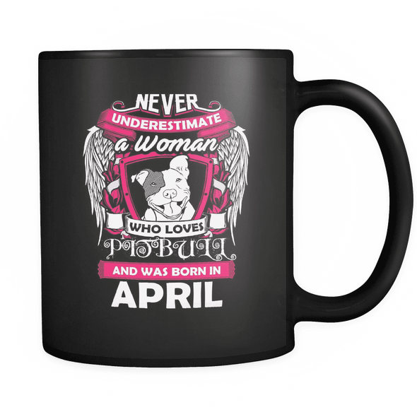 April Women Who Loves Pitbull Mug
