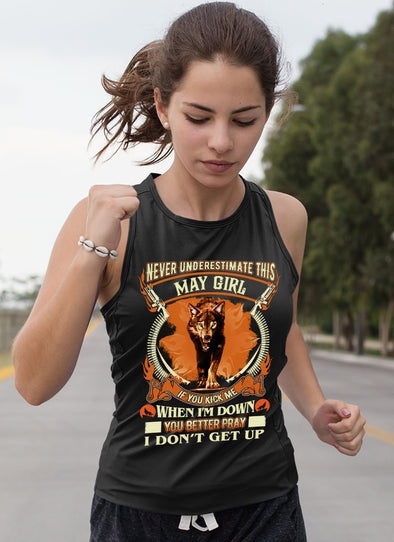 New Edition Wolf Print** Never Underestimate May Born Girl** Shirts & Hoodies
