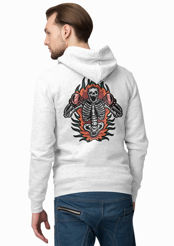 Unisex Hoodie With Skull Boxing print