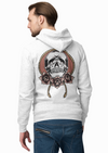 Unisex Printed Skull And Roses Hoodie