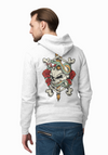Unisex Hoodie With Skull Snake Print