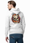 Unisex Hoodie With Skull Fire Print