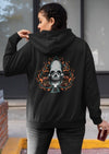 Flaming skull Printed Hoodie