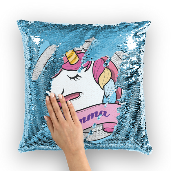 Custom Girl Christmas Gift - Unicorn Flip Pillow