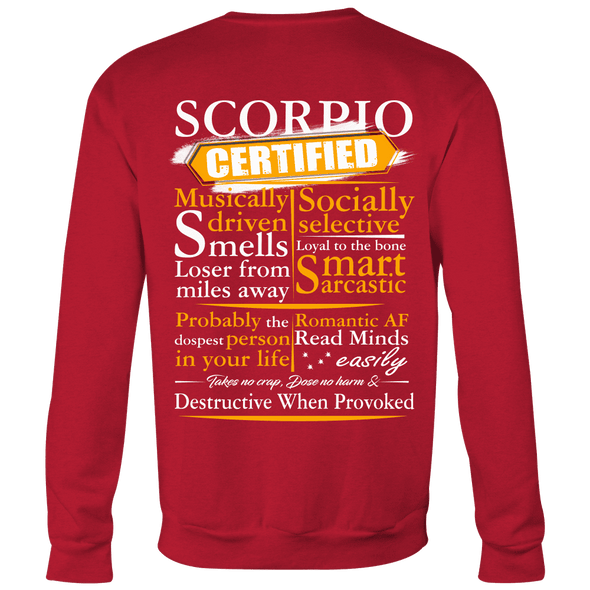 Limited Edition ***Scorpio Certified Back Print*** Shirts & Hoodies