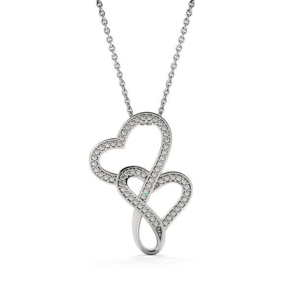 Mother In Law Necklace With Message Card, I Appreciate You a Lot, Mother's Day Necklace, Double Heart Necklace, Christmas Gift, Birthday Gift, Silver Necklace