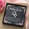 Mother In Law Necklace With Message Card, I Appreciate You a Lot, Mother's Day Necklace, Double Heart Necklace, Christmas Gift, Birthday Gift, Silver Necklace