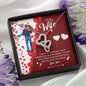 To My Wife, Being With You Is My Only Dream, Double Heart Necklace For Wife, Present For Wife, Birthday, Anniversary, Personalized Pendant For Soulmate