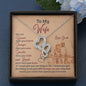 To My Wife, You Are Smarter Than You Think,  Jewelry For Wife, Valentine’s Gift, Double Heart Necklace With Message Card On Demand, Present For Wife