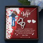 To My Wife, Being With You Is My Only Dream, Double Heart Necklace For Wife, Present For Wife, Birthday, Anniversary, Personalized Pendant For Soulmate