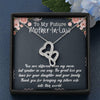 Future Mother In Law Necklace With Message Card, Thank You For Sharing Your Son, Mother in Law Jewelry, Mother Day Necklace, Double Heart Necklace, Birthday Gift, Christmas Gift, Mother in Law Jewelry