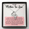 Mother In Law Necklace With Message Card, Mother Day Necklace, Ideas For Her, Double Heart Necklace, Birthday Gift, Mother in Law Gifts For Christmas