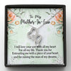 Mother In Law Necklace With Message Card, I Will Love Your Son With All My Heart, Mother in Law Jewelry, Mother Day Necklace, Double Heart Necklace