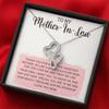 Mother In Law Necklace With Message Card, Mother Day Necklace, Ideas For Her, Double Heart Necklace, Birthday Gift, Mother in Law Gifts For Christmas