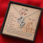 To My Wife, You Are Smarter Than You Think,  Jewelry For Wife, Valentine’s Gift, Double Heart Necklace With Message Card On Demand, Present For Wife