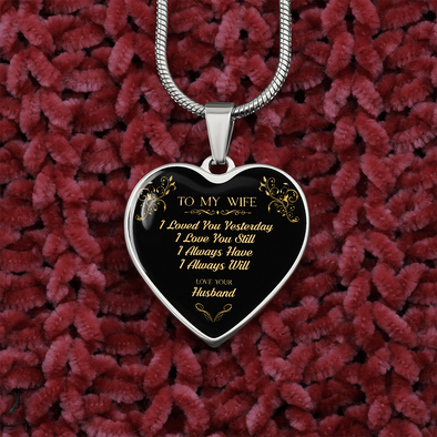 To My Wife Heart Necklace