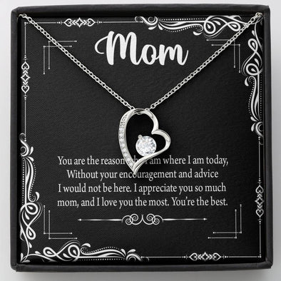 Mom You are The Best, Forever Love Necklace, Gift Ideas for Mom, Gift for Mother's Day, Christmas, Birthday, Silver/Gold Jewelry