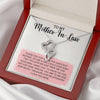Mother In Law Necklace With Message Card, Mother Day Necklace, Ideas For Her, Double Heart Necklace, Birthday Gift, Mother in Law Gifts For Christmas