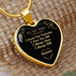 To My Wife Heart Necklace