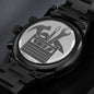 Engraved Tools Design Black Chronograph Watch